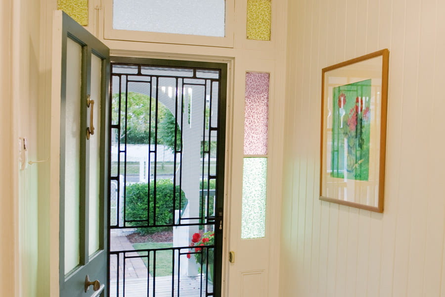 Inside view of Heritage security front door