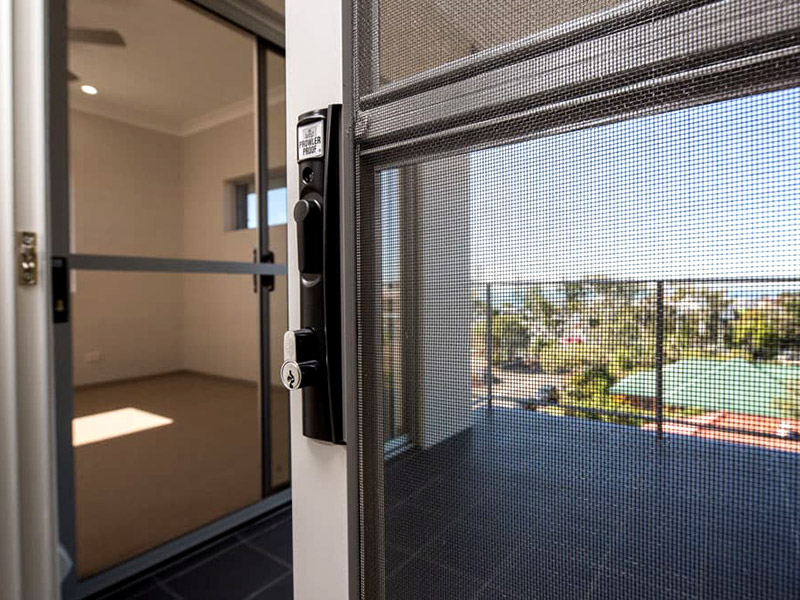 Close up of Prowler Proof Fly Screen door mesh