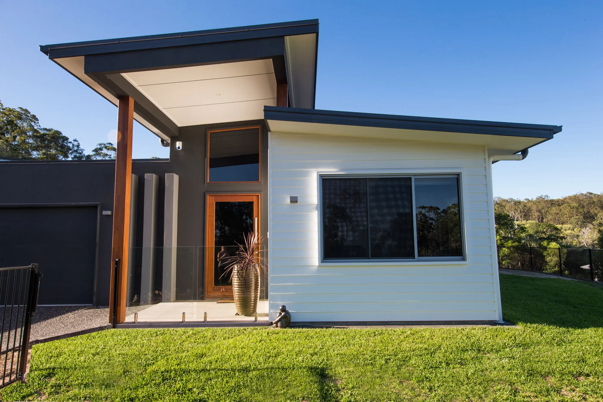 ForceField fixed security window on front of house