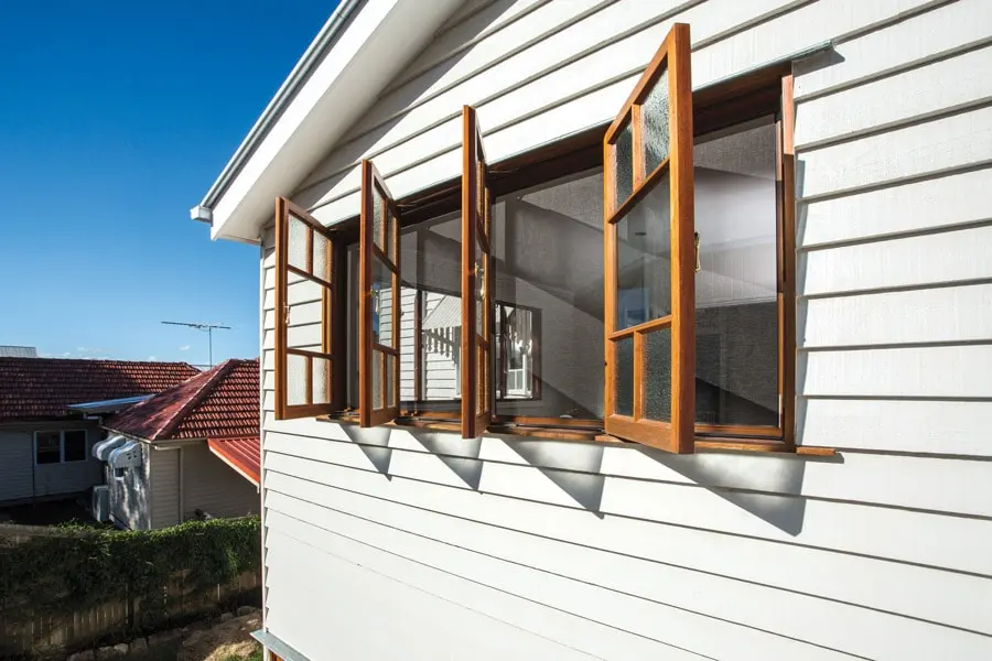 Guardian fall safe screens on white house window